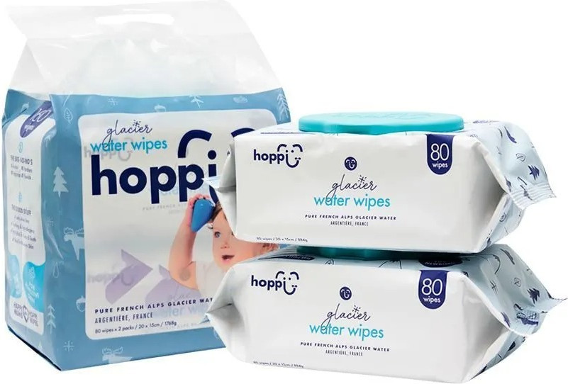 Влажные салфетки детские Hoppi С ледниковой водой / HB-010 (2x80шт) — фото 4