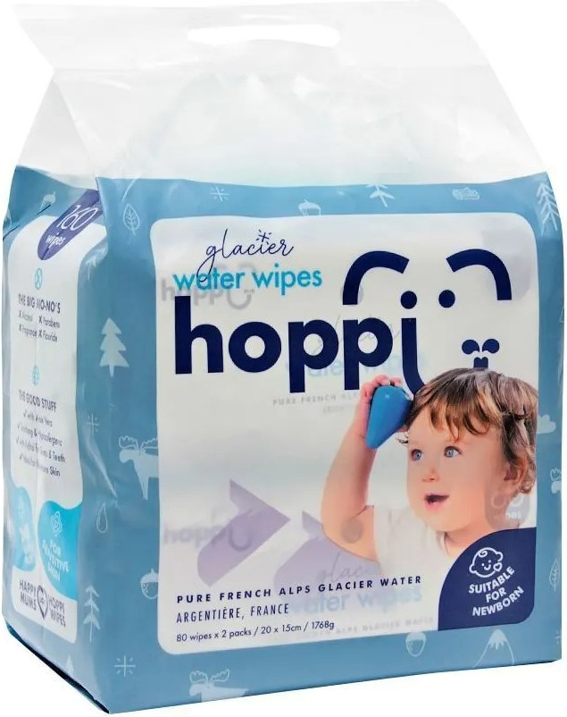 Влажные салфетки детские Hoppi С ледниковой водой / HB-010 (2x80шт)