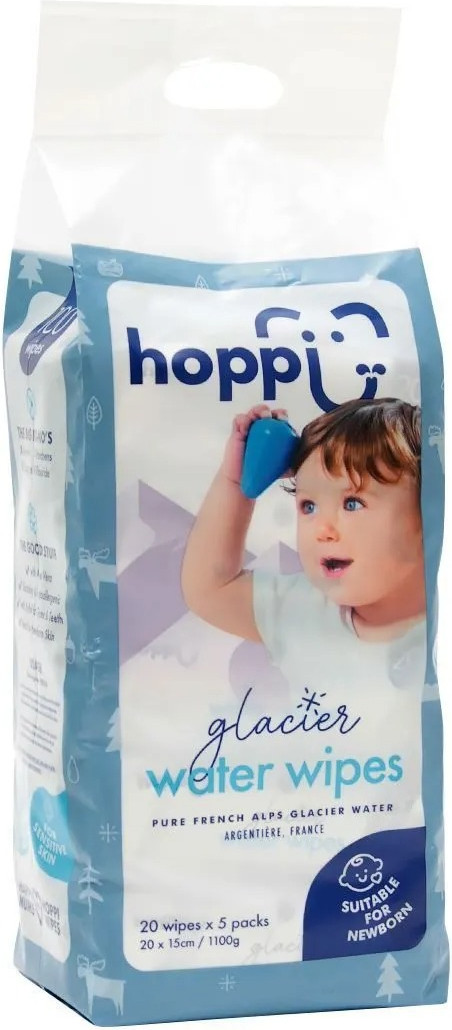Влажные салфетки детские Hoppi C ледниковой водой / HB-008 (5x20шт)