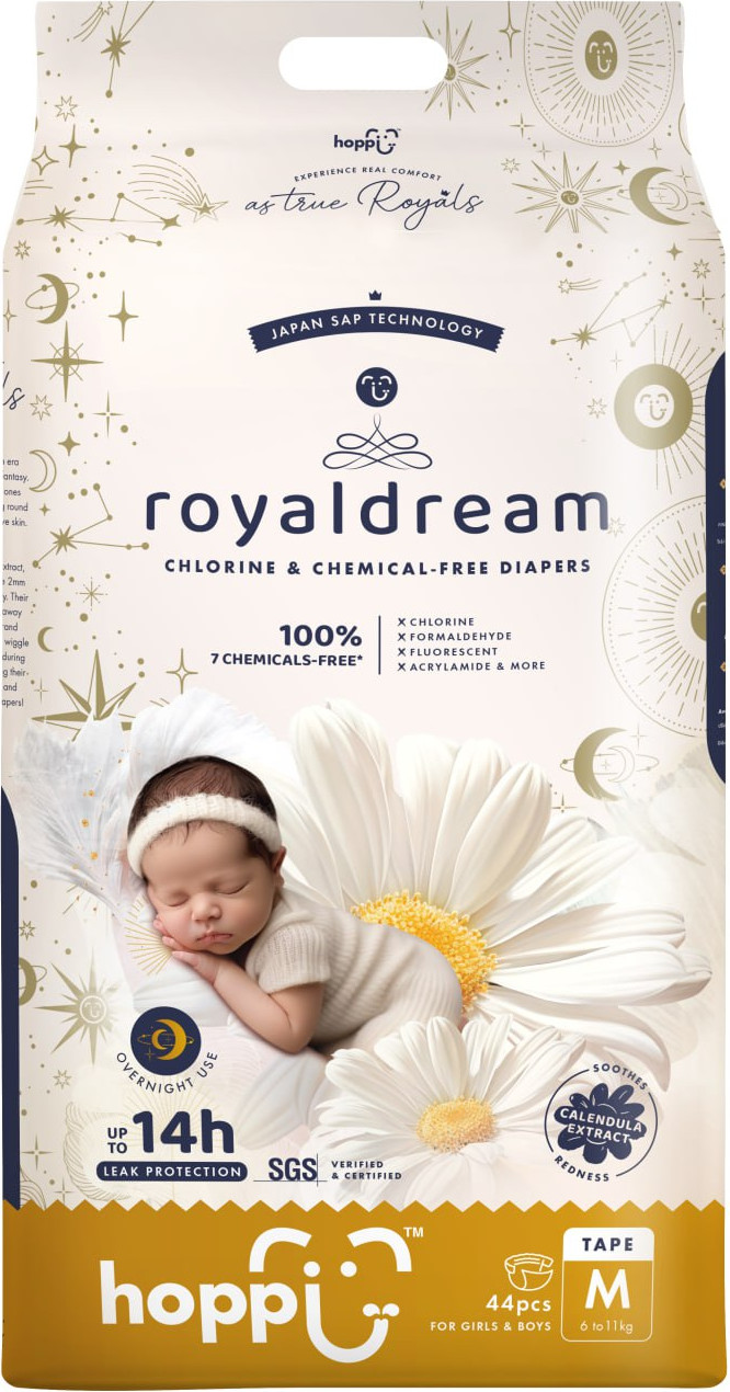 Подгузники детские Hoppi RoyalDream M 6-11кг / HB-040-M (44шт)