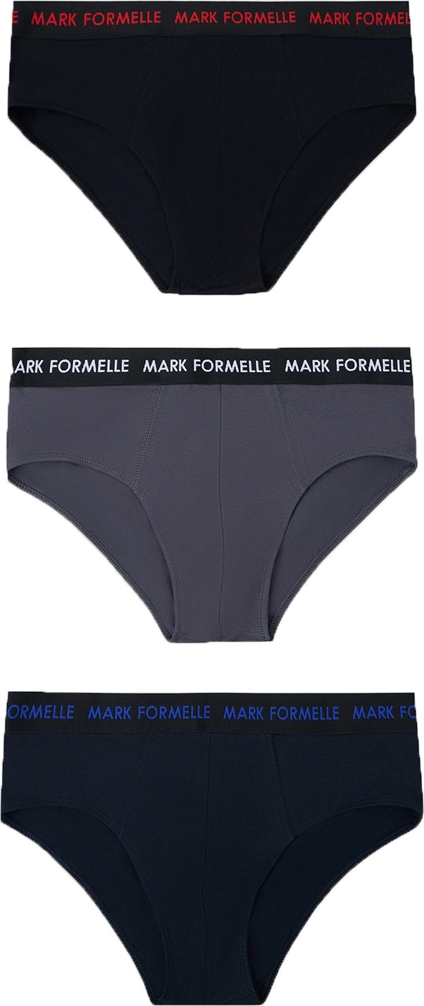 Комплект мужских трусов Mark Formelle 411170-3 (р.82-92, графит/неви/черный)
