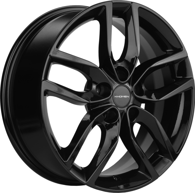 Литой диск Khomen KHW1708 Haval Jolion 17x6.5" 5x114.3мм DIA 66.5мм ET 37мм (Black)
