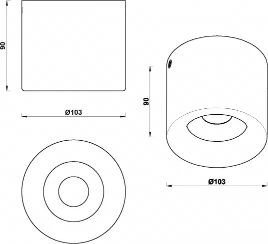 Точечный светильник ILedex Technical Metrica 113-12W-D100-3000K-24DG-WH — фото 5