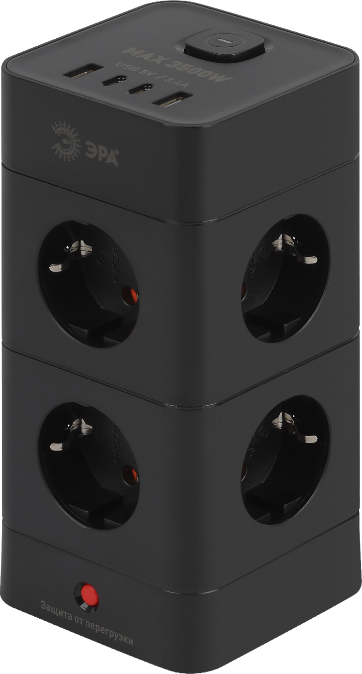 Сетевой фильтр ЭРА TWR-8es-1.5m-4USB-B / Б0069072 — фото 3