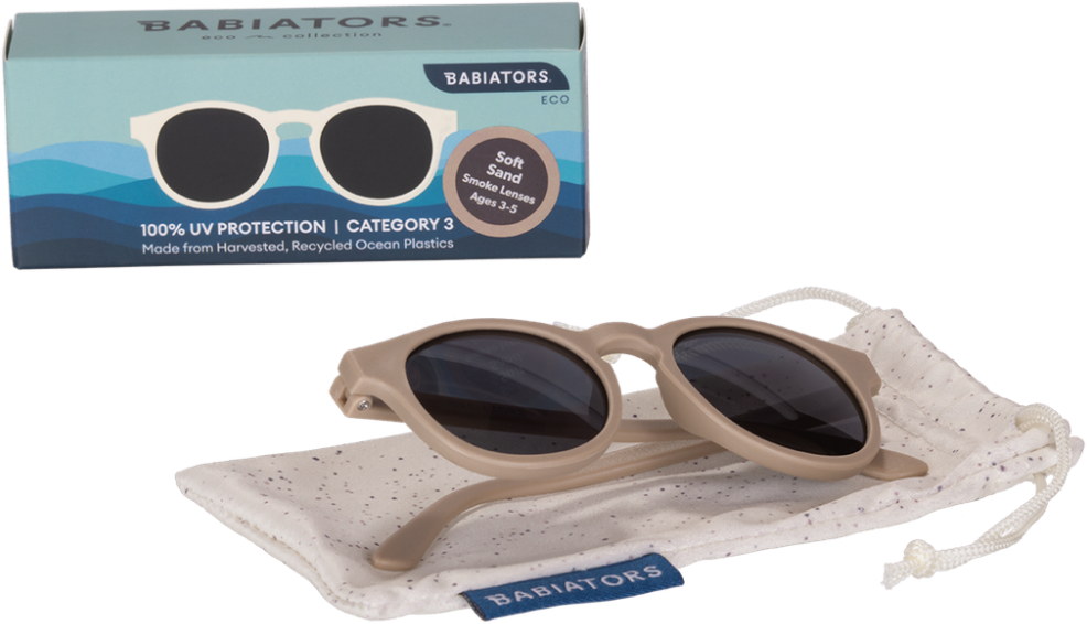 Очки солнцезащитные Babiators Eco Keyhole Soft Sand 3-5 / ECO-KEY001-M — фото 4