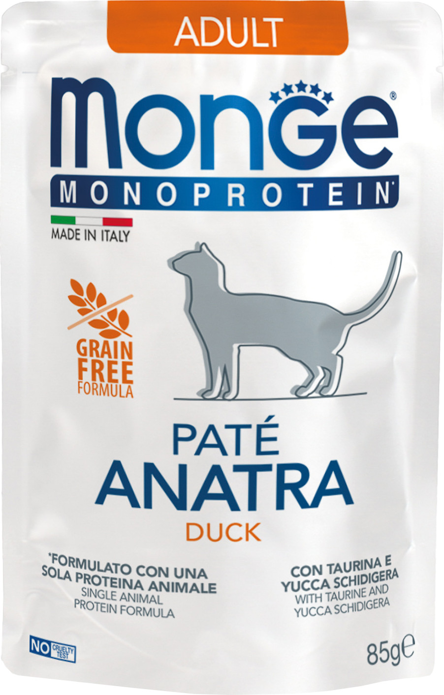 Влажный корм для кошек Monge Monoprotein Утка (85г)