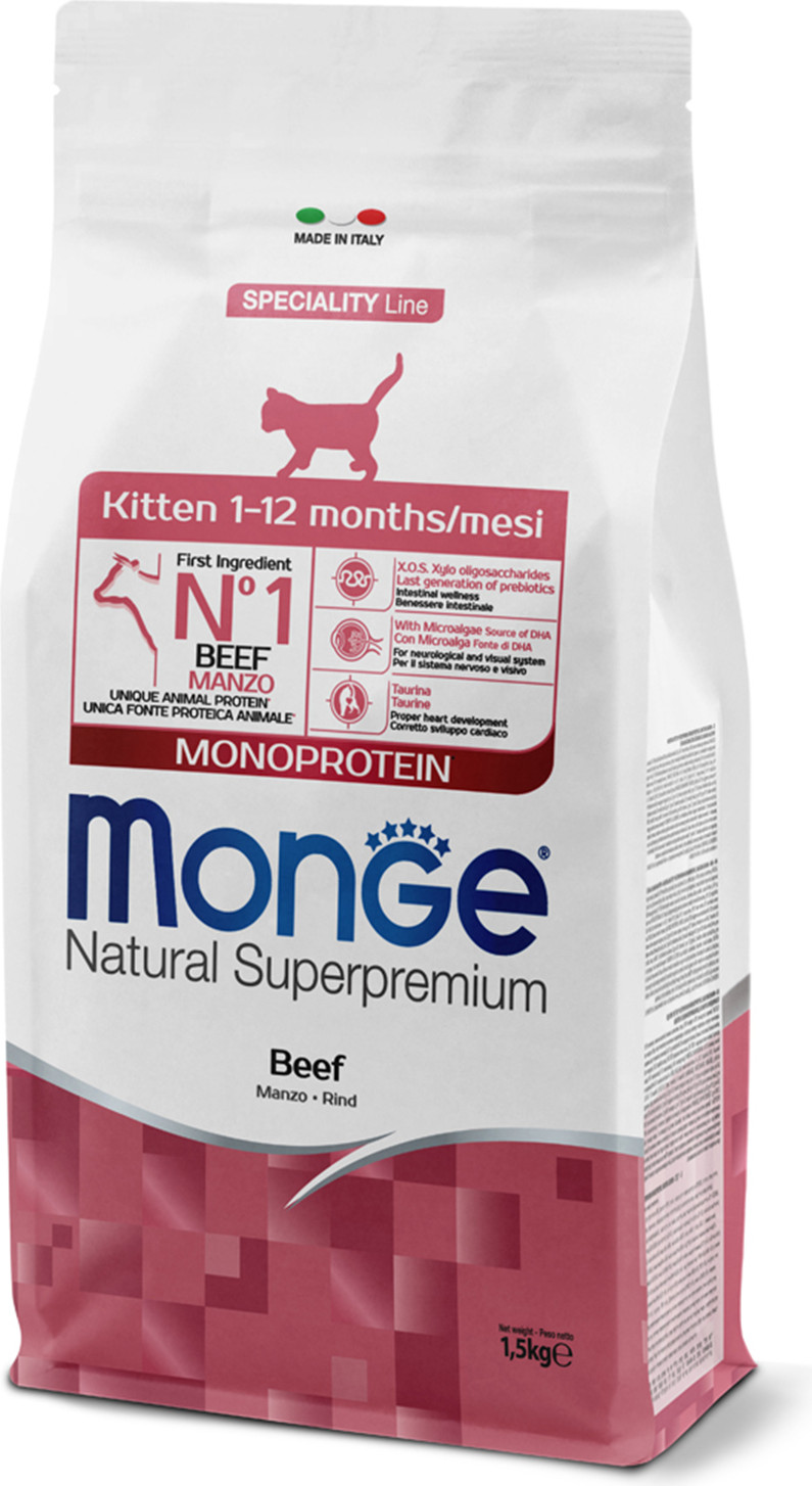Сухой корм для кошек Monge Speciality Line Monoprotein для котят и беременных из говядины (1.5кг) — фото 4