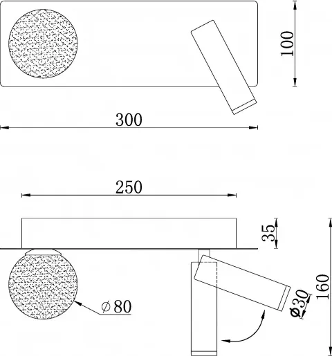 Бра ILedex Telescope W4774-30 SBK — фото 2