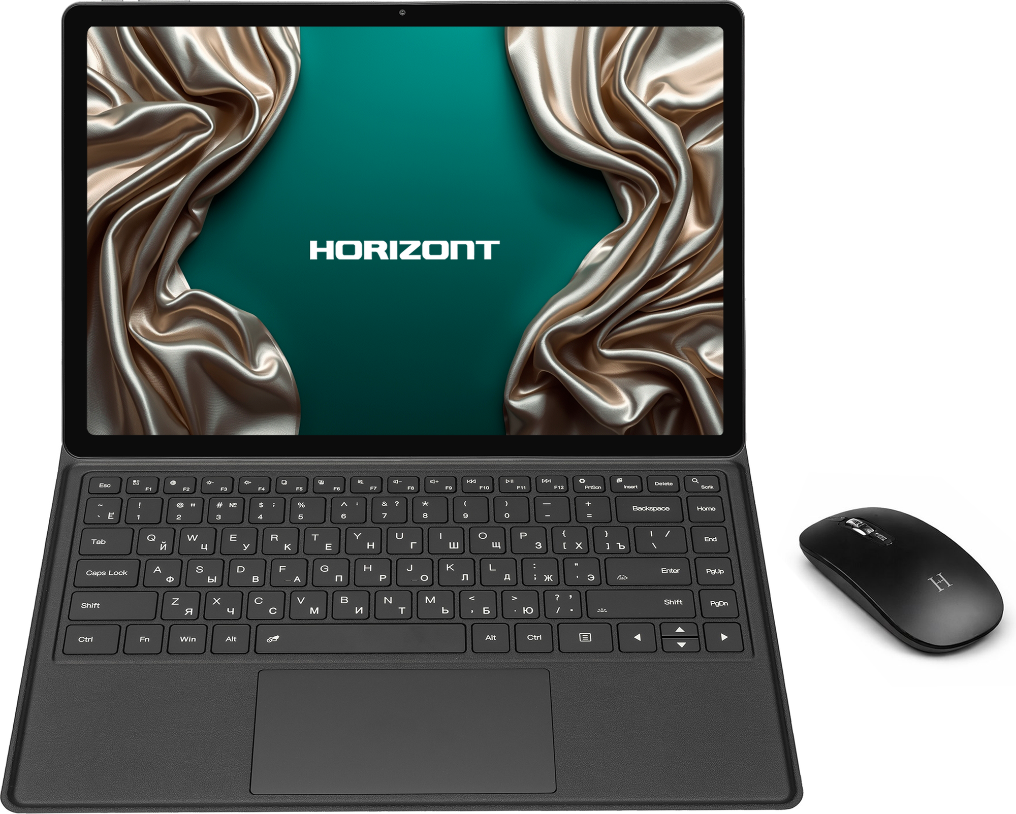 Планшет Horizont H-Tab OFFICE 12GB/512GB Wi-Fi Win11 / W33NG14 (серо-синий, с клавиатурой, мышью и чехлом)