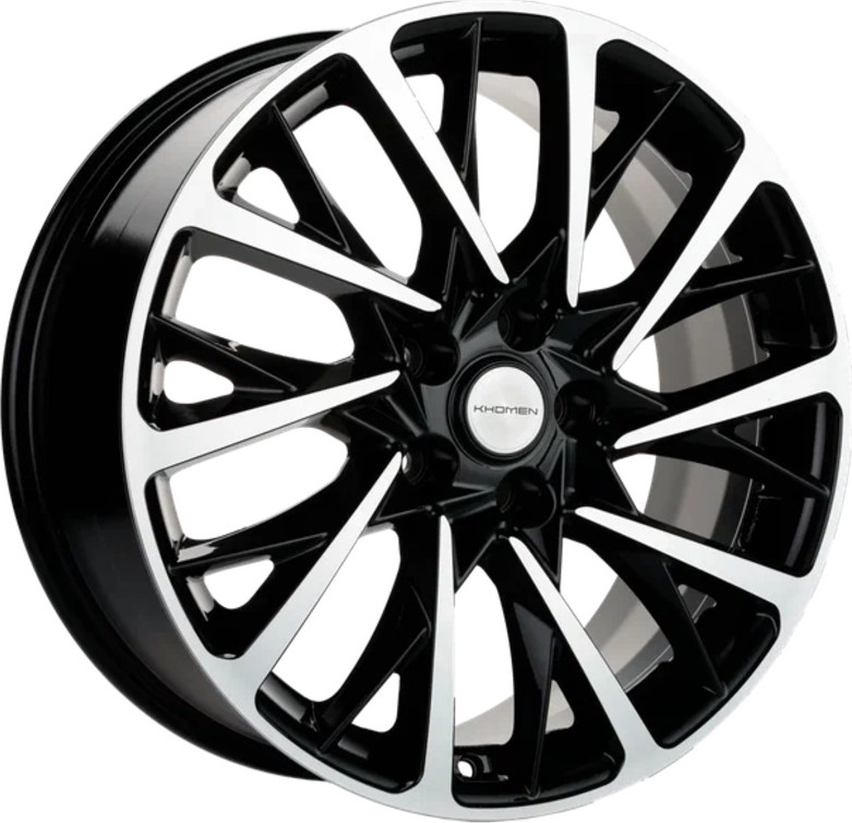 Литой диск Khomen KHW1804 Haval F7/F7x 18x7.5" 5x114.3мм DIA 64.1мм ET 40мм (Black FP)