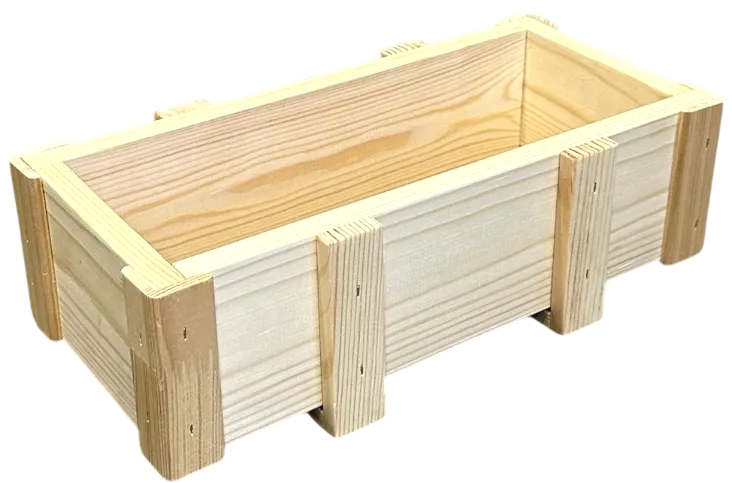 Кашпо KraftHouse Балконный ящик 15x32x9 / 2043416450258 (натуральный)