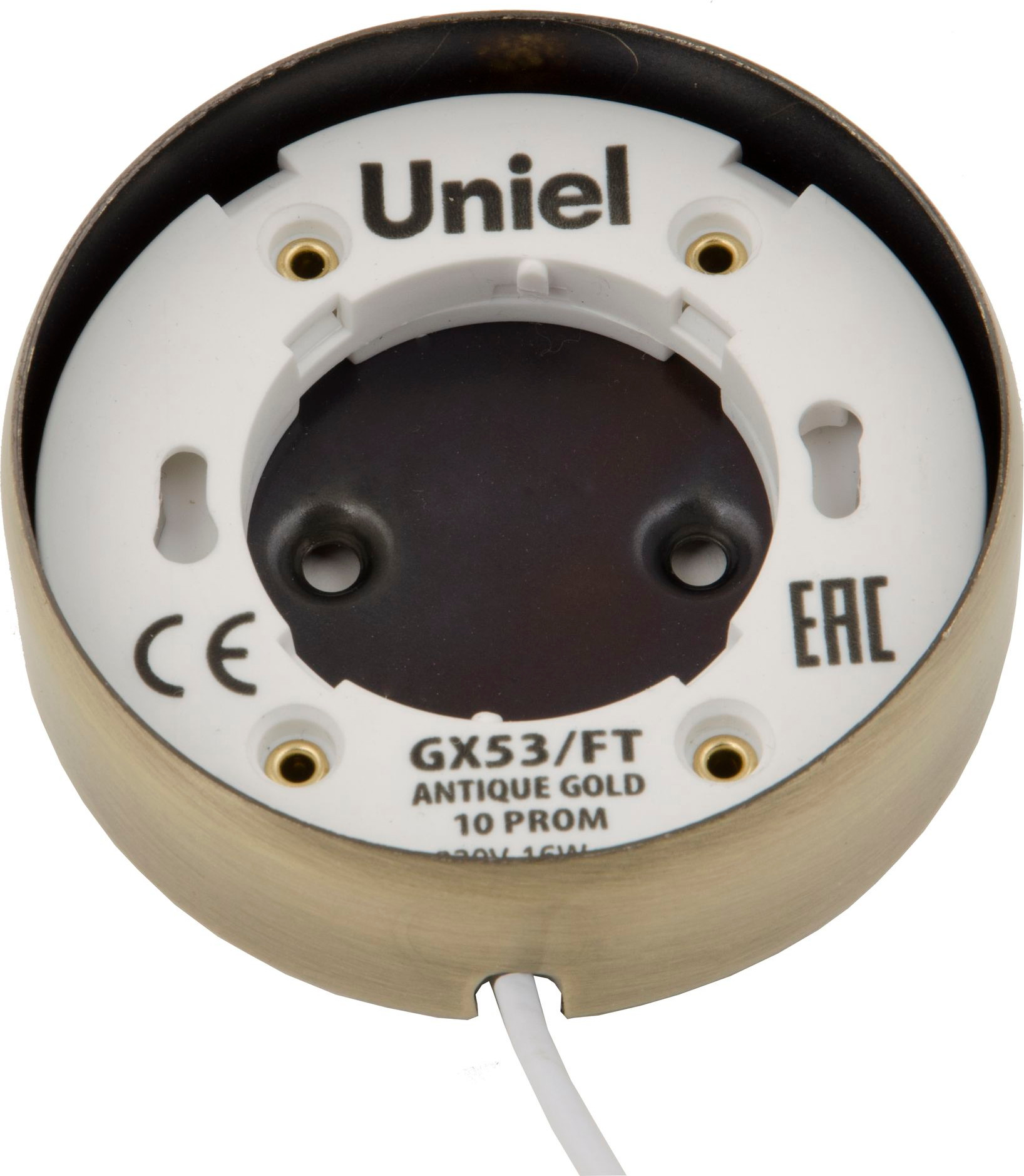 Точечный светильник Uniel GX53/FT ANTIQUE GOLD 10 PROM / UL-00003738