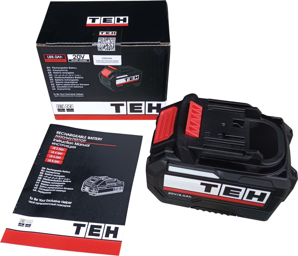 Аккумулятор для электроинструмента TEH LB8.0Ah 20V 10C — фото 6