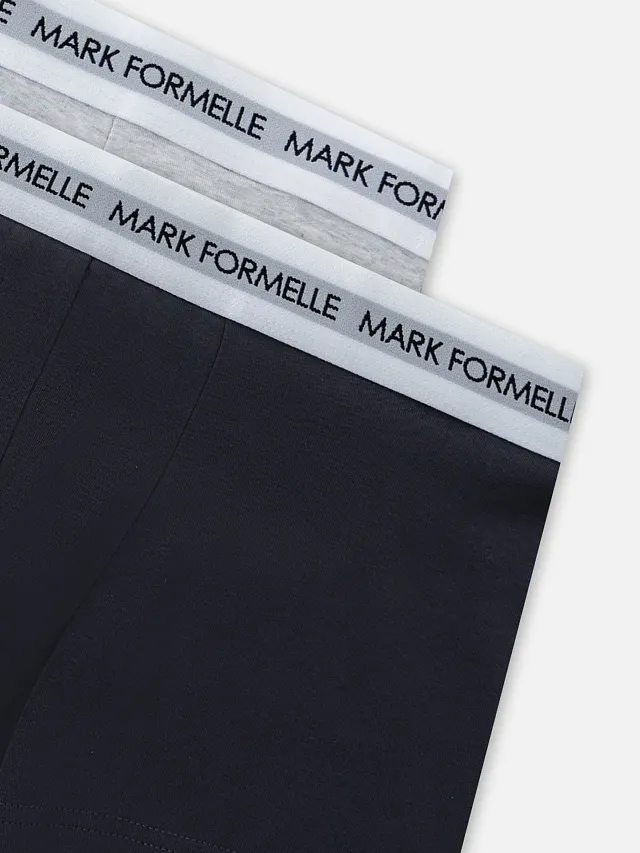 Комплект мужских трусов Mark Formelle 411124-2 (р.82-92, светло-серый меланж/графит-1) — фото 3