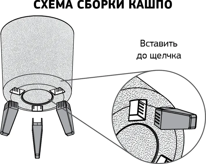 Кашпо Idea Флориан с автополивом М3157 (графитовый) — фото 10