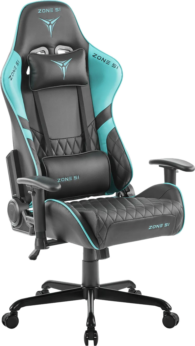 Кресло геймерское Zone 51 Clubpoint / Z51-CLU-BC (черный/голубой)