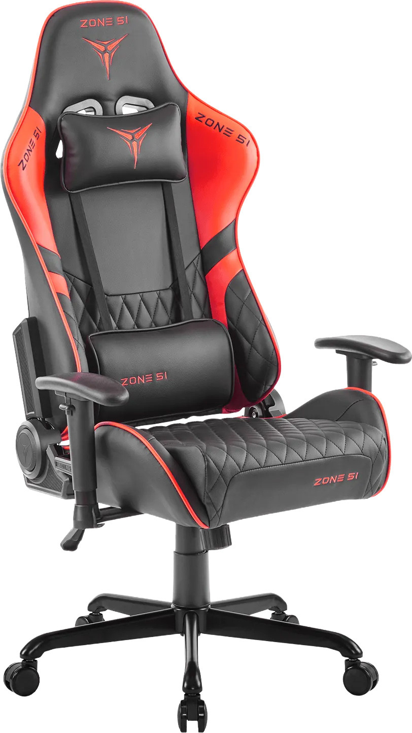 Кресло геймерское Zone 51 Clubpoint / Z51-CLU-BR (черный/красный)