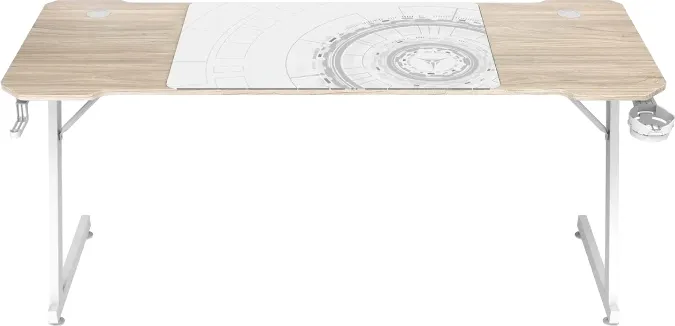 Геймерский стол Zone 51 Trine 160 / Z51-T6N-WD (дерево/белый) — фото 3