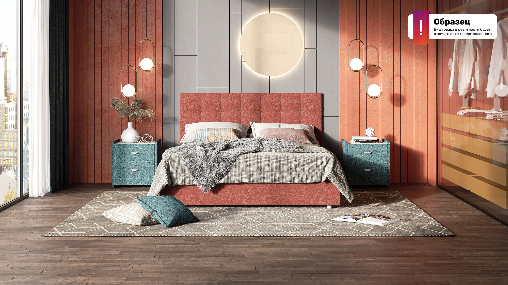 Двуспальная кровать Сонум Корсо 160x200 (лаунж кофе) — фото 5