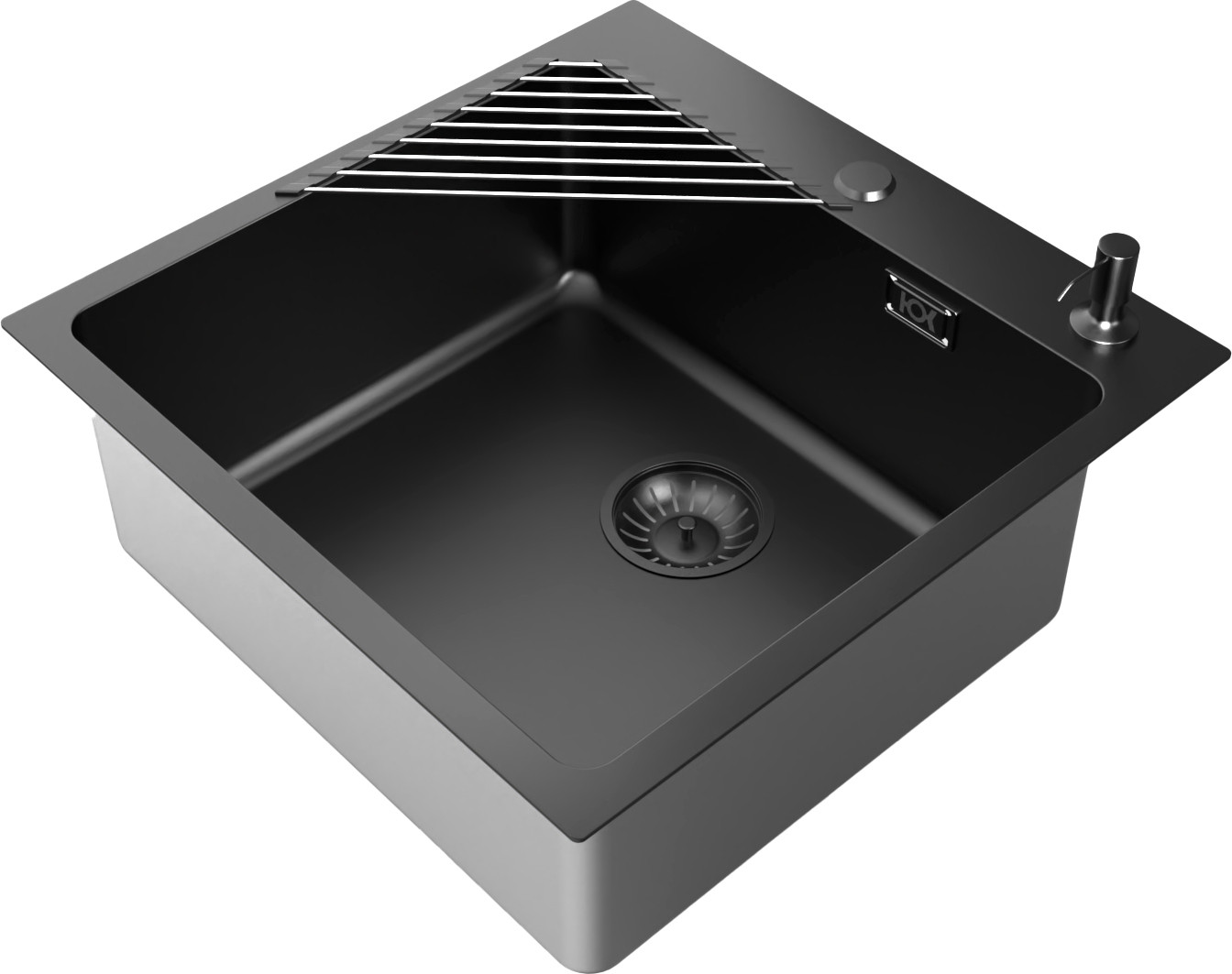 Мойка кухонная Ukinox Лофт LOV500.500-GT10P 0CW 01 BL&RDS (черный)