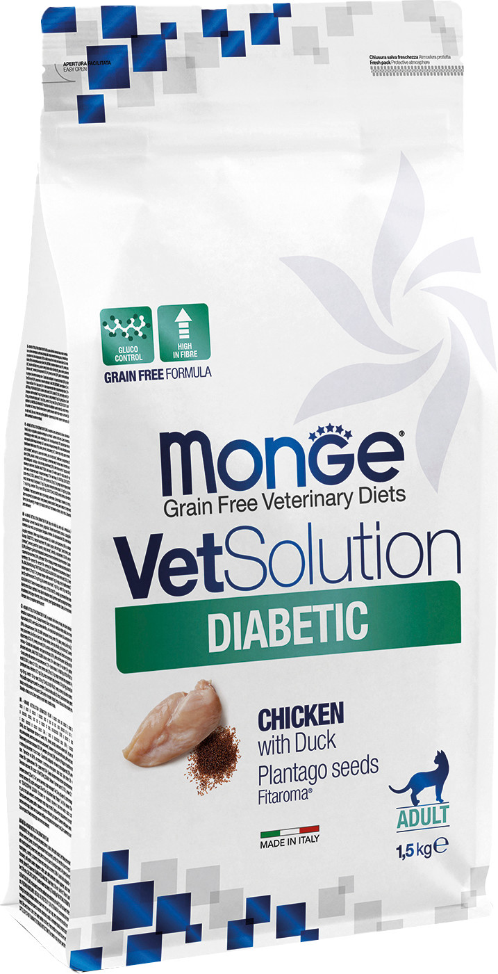 Сухой ветеринарный корм для кошек Monge VetSolution Cat Diabetic (400г)