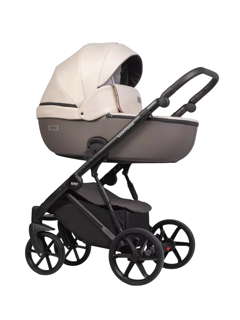 Детская универсальная коляска Riko Basic Montana X Plus 2 в 1 (43 мocca, коричневый-бежевый)