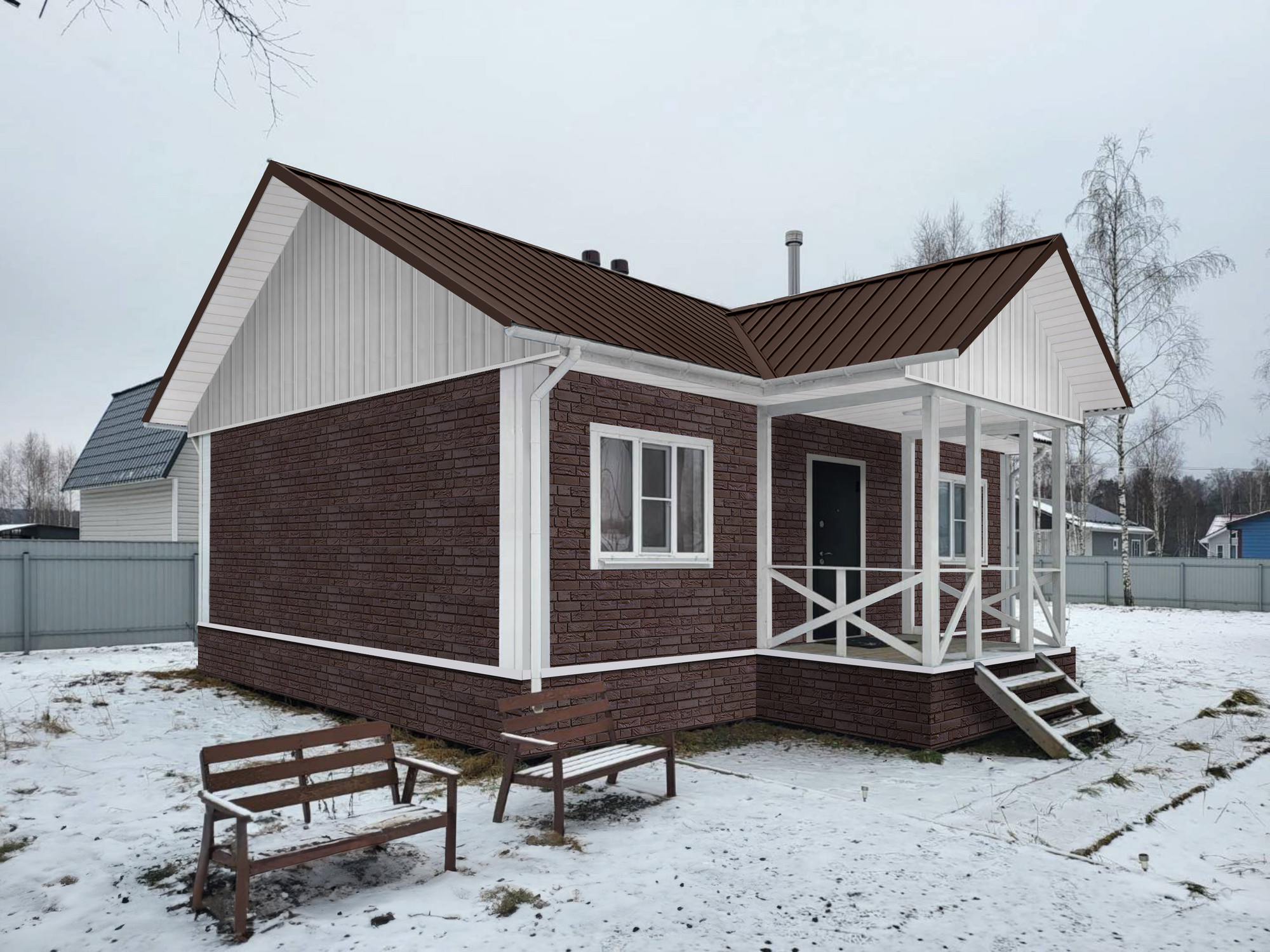 Фасадная панель Grand Line Я-Фасад Демидовский кирпич (арабика ACA) — фото 2