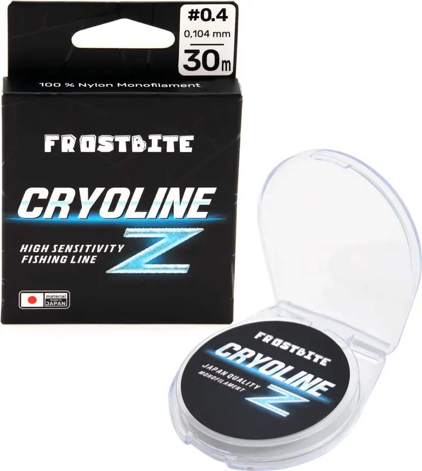 Леска монофильная Frostbite Cryoline Z 0.4 d-0.104мм test-1.06кг / NFB-CZ30-0.4 (30м, прозрачный) — фото 6