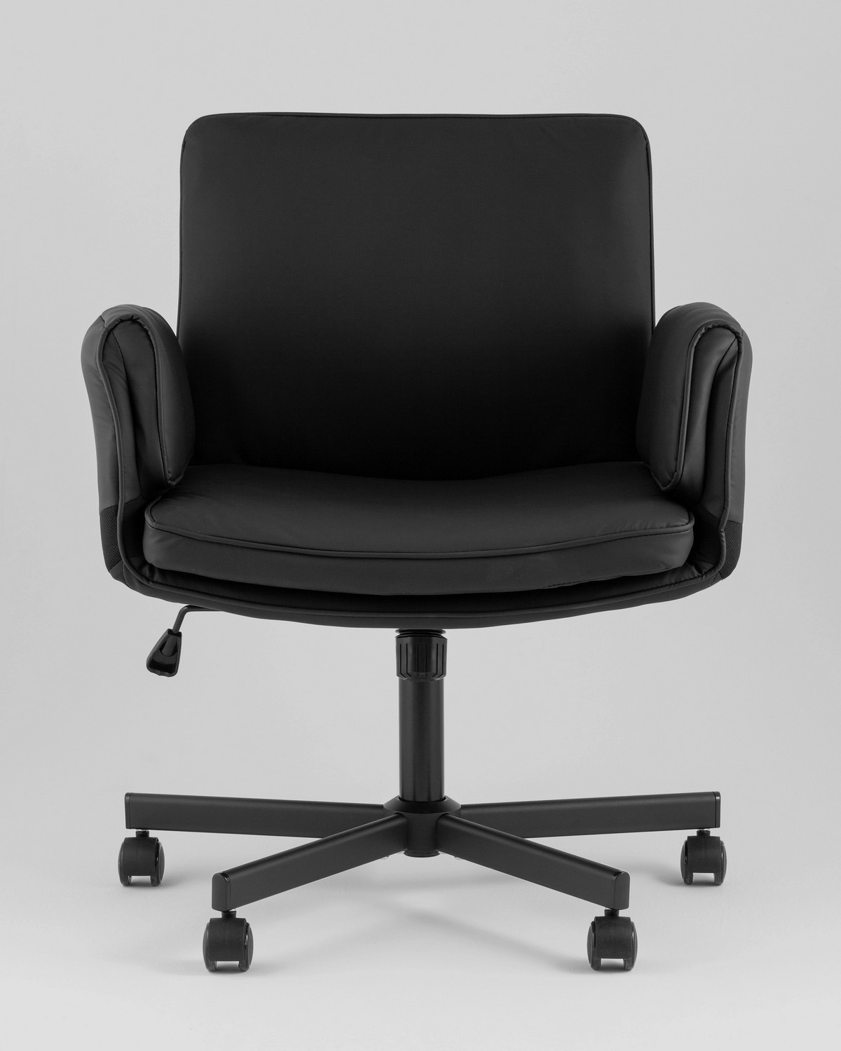 Кресло офисное TopChairs Foldo с откидными подлокотниками (черный D-802) — фото 2