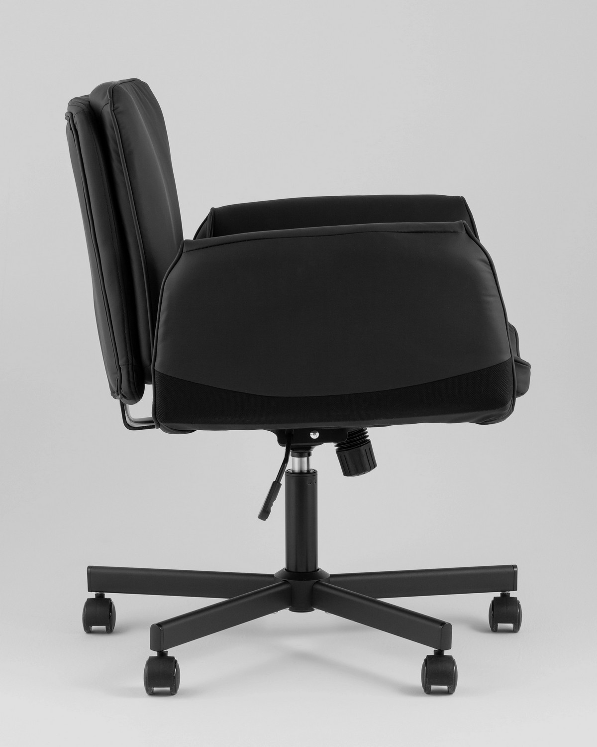 Кресло офисное TopChairs Foldo с откидными подлокотниками (черный D-802) — фото 3