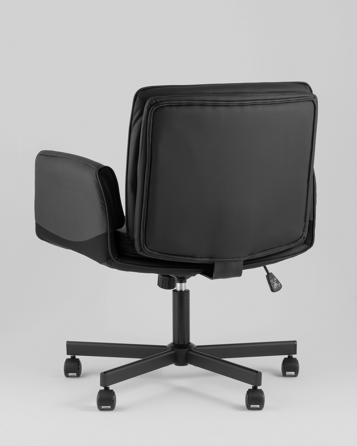 Кресло офисное TopChairs Foldo с откидными подлокотниками (черный D-802) — фото 5