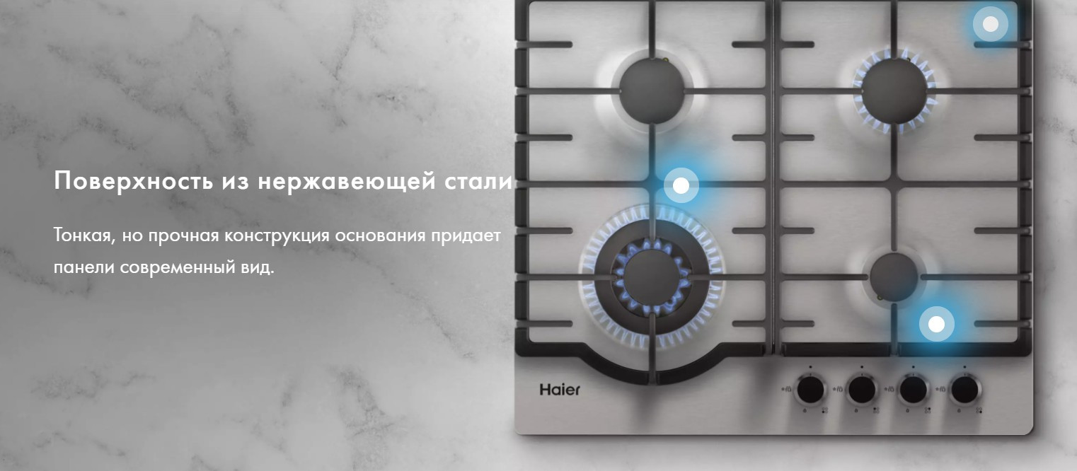 Газовая варочная панель Haier HHX-M64RFX — фото 6