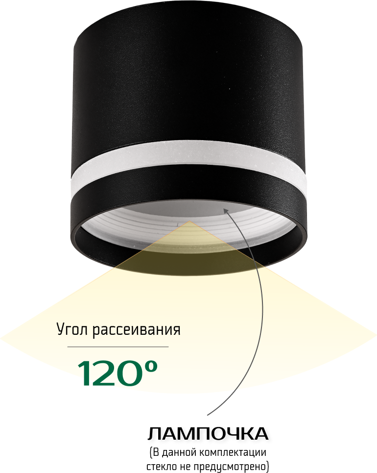Комплект точечных светильников Truenergy 2101606 (6шт, черный) — фото 2