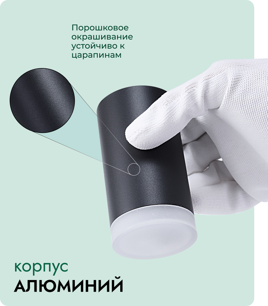 Комплект точечных светильников Truenergy 2130308 (8шт, черный) — фото 3