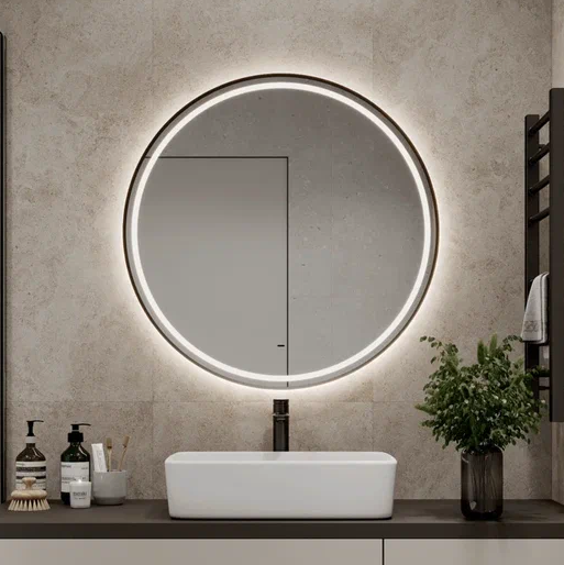 Зеркало Континент Tior Gold LED D80 (золотой)