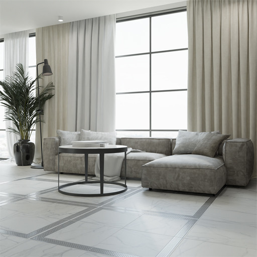 Плитка Lasselsberger Ceramics Каррара Нова 6246-0106 (450x450, белый) — фото 5