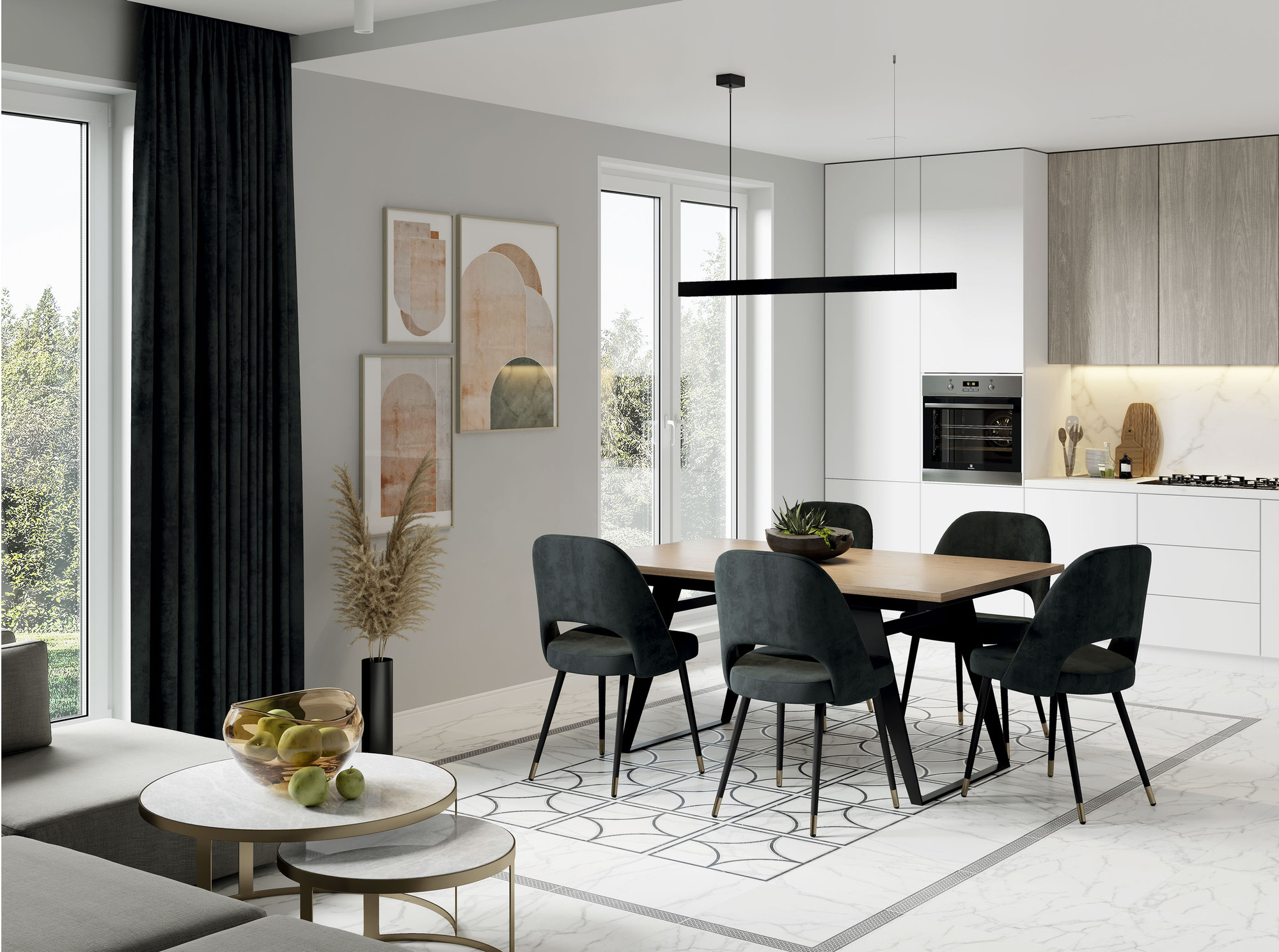 Плитка Lasselsberger Ceramics Каррара Нова 6246-0106 (450x450, белый) — фото 3