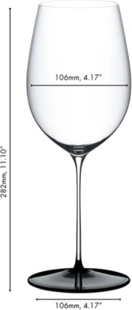 Бокал Riedel Fatto A Mano Black Tie Bordeaux Grand Cru 4110/00 — фото 4