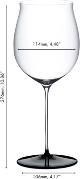 Бокал Riedel Fatto A Mano Black Tie Burgundy Grand Cru 4110/16 — фото 4