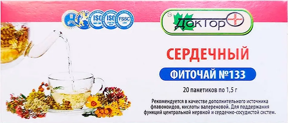 Пищевая добавка ЛекФарма Адонис Фиточай №133 Сердечный (20пак)
