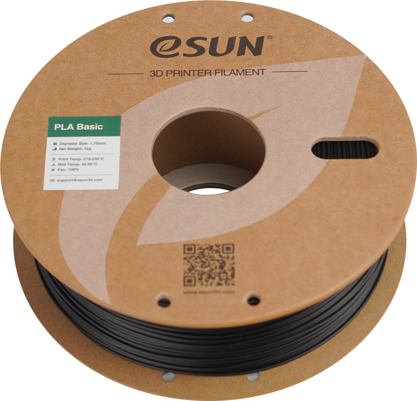 Пластик для 3D-печати eSUN PLA-Basic / PLA-Basic175B1P1 (1.75мм, 1кг, черный)