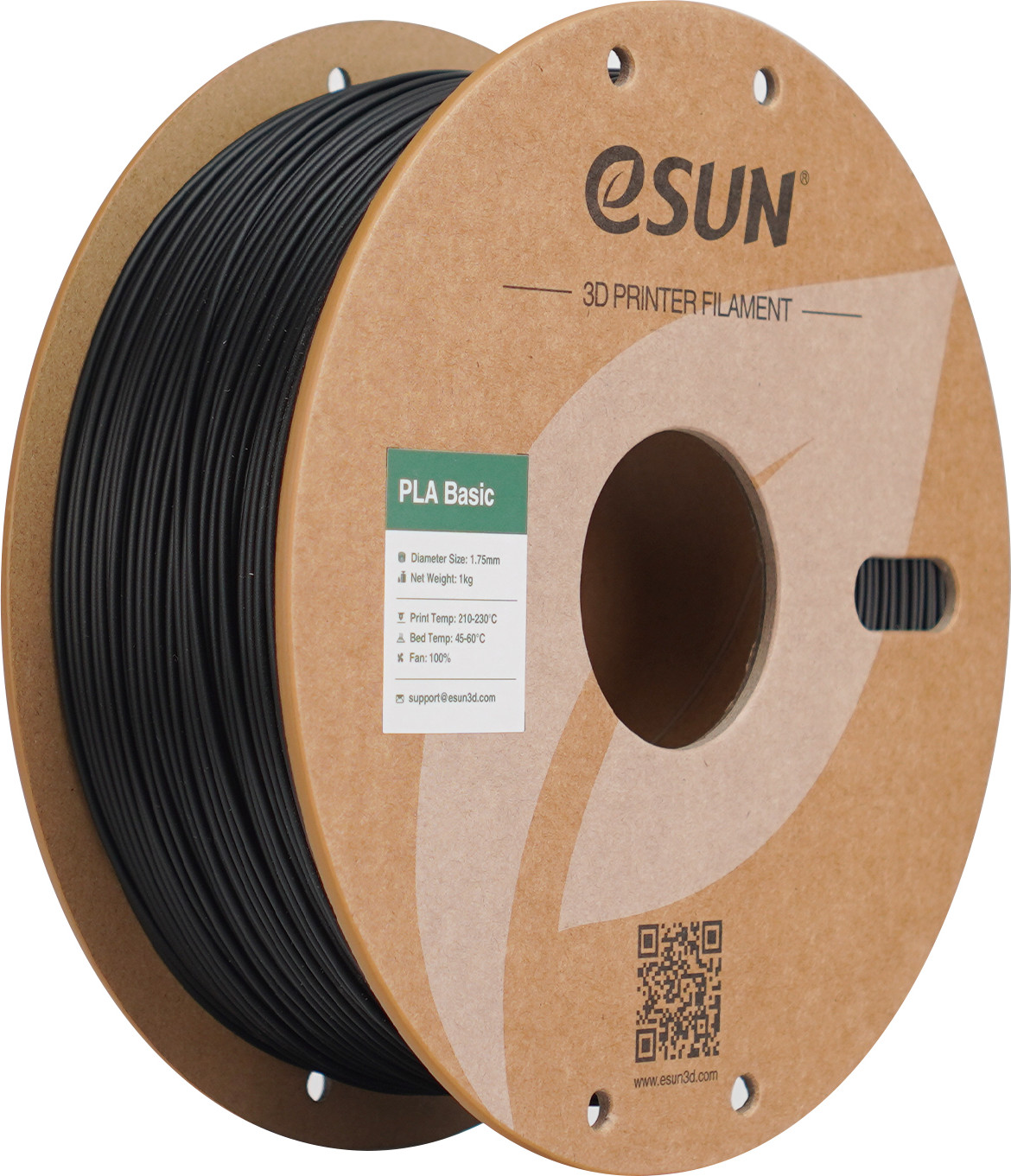 Пластик для 3D-печати eSUN PLA-Basic / PLA-Basic175B1P1 (1.75мм, 1кг, черный) — фото 4