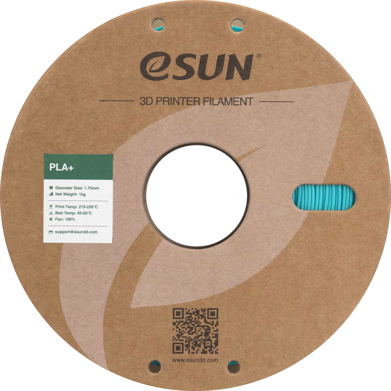 Пластик для 3D-печати eSUN PLA+ / PLA+1750-AQ1P1 (1.75мм, 1кг, вода) — фото 3