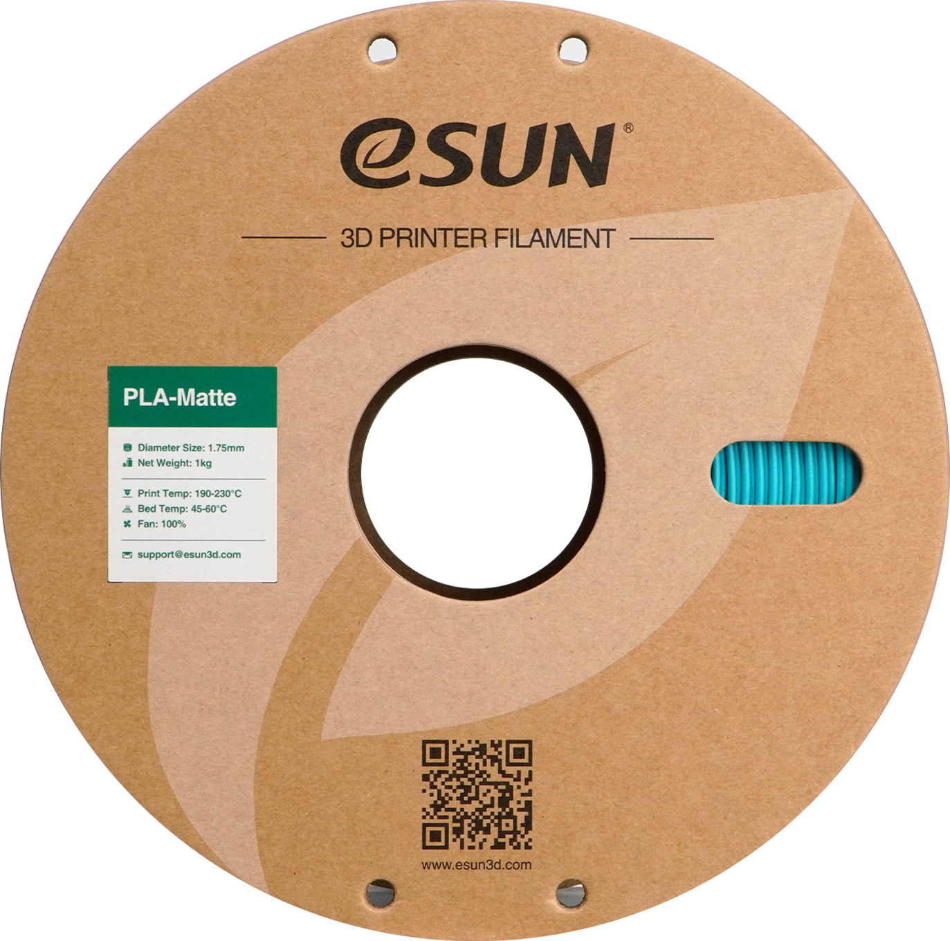 Пластик для 3D-печати eSUN PLA-Matte / PLA-MT1750-AQ1P1 (1.75мм, 1кг, вода) — фото 2