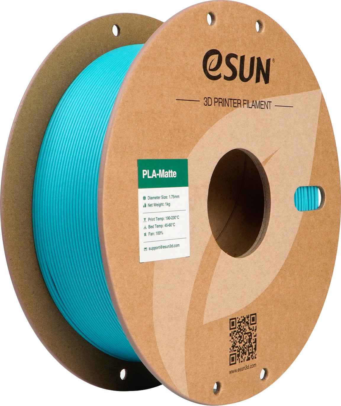 Пластик для 3D-печати eSUN PLA-Matte / PLA-MT1750-AQ1P1 (1.75мм, 1кг, вода)