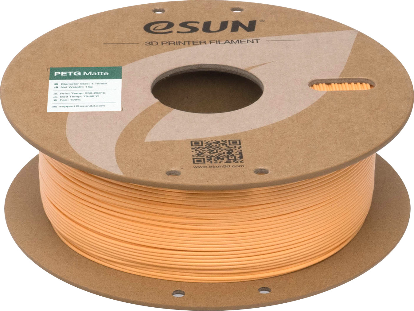 Пластик для 3D-печати eSUN PETG-Matte / PETG-MT175Q-AP1P1 (1.75мм, 1кг, абрикос) — фото 3