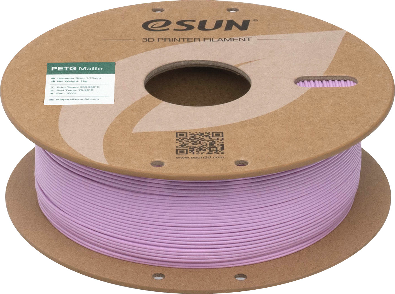 Пластик для 3D-печати eSUN PETG-Matte / PETG-MT175Q-ZA1P1 (1.75мм, 1кг, сиреневый) — фото 4