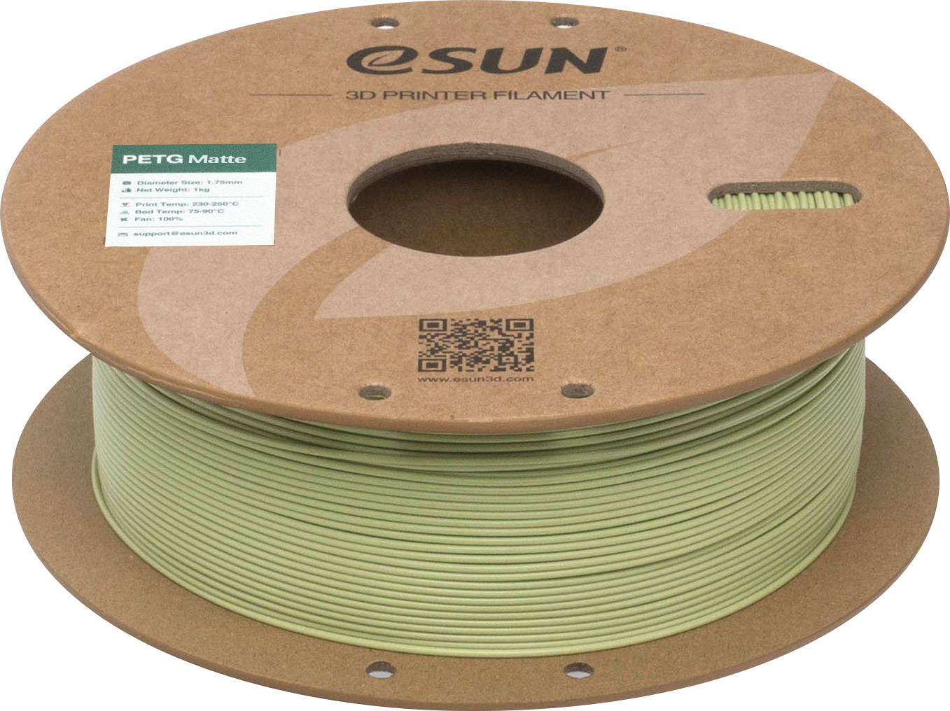 Пластик для 3D-печати eSUN PETG-Matte / PETG-MT175Q-MC1P1 (1.75мм, 1кг, матча зеленый) — фото 4
