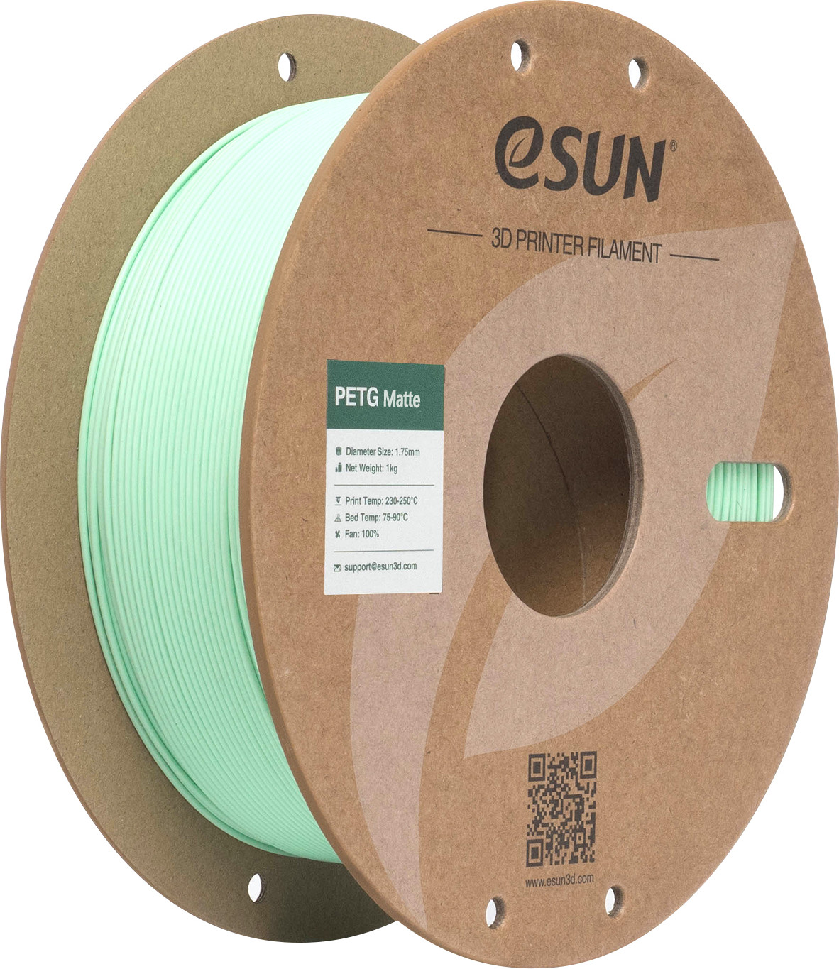 Пластик для 3D-печати eSUN PETG-Matte / PETG-MT175Q-MG1P1 (1.75мм, 1кг, мятный/зеленый)