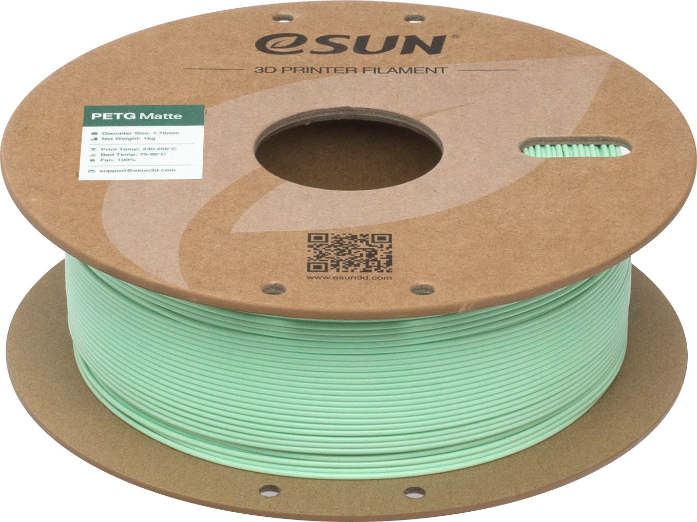 Пластик для 3D-печати eSUN PETG-Matte / PETG-MT175Q-MG1P1 (1.75мм, 1кг, мятный/зеленый) — фото 4